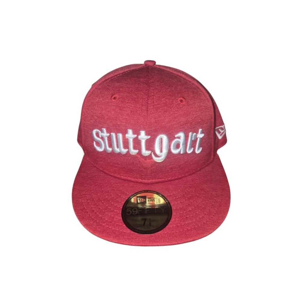New Era 59FIFTY Stuttgart 1893 Fitted Hat Red Heather Size 7 1/8 Cap Mens